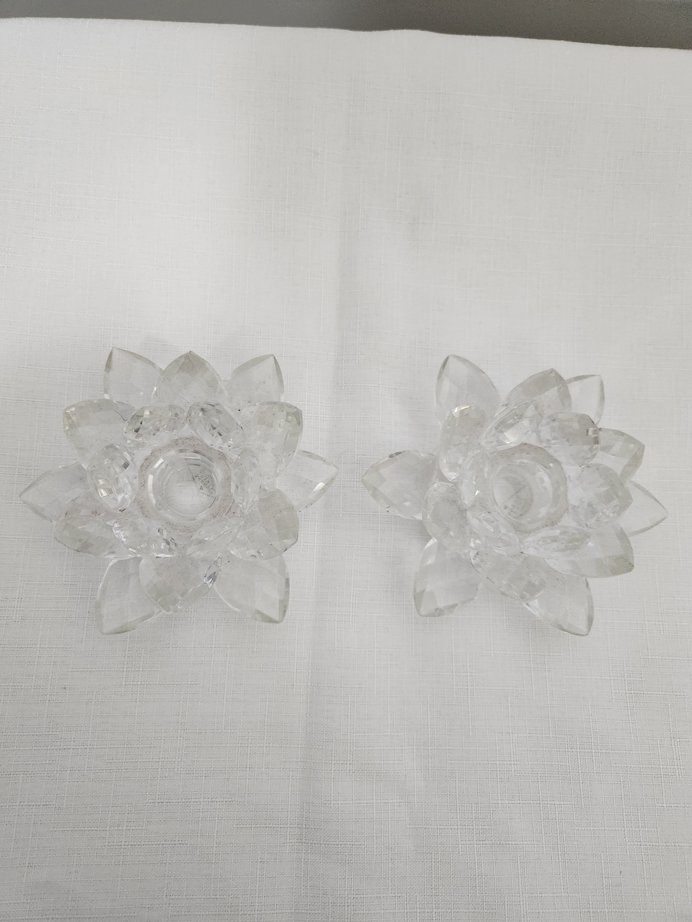 Shannon Crystal Lotus Flower Candle Holders